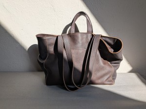 Czekoladowa miękka duża torba 